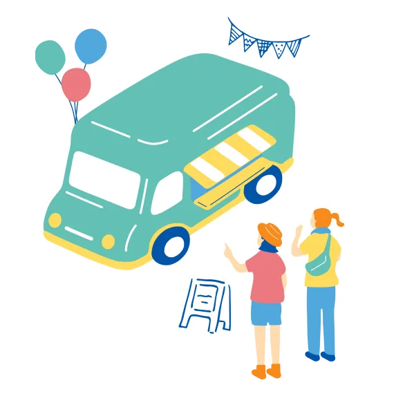 キッチンカーイラスト